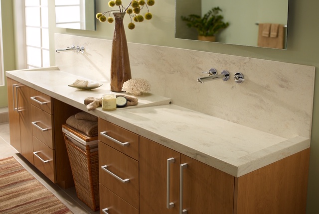 residential bathroom solid surface