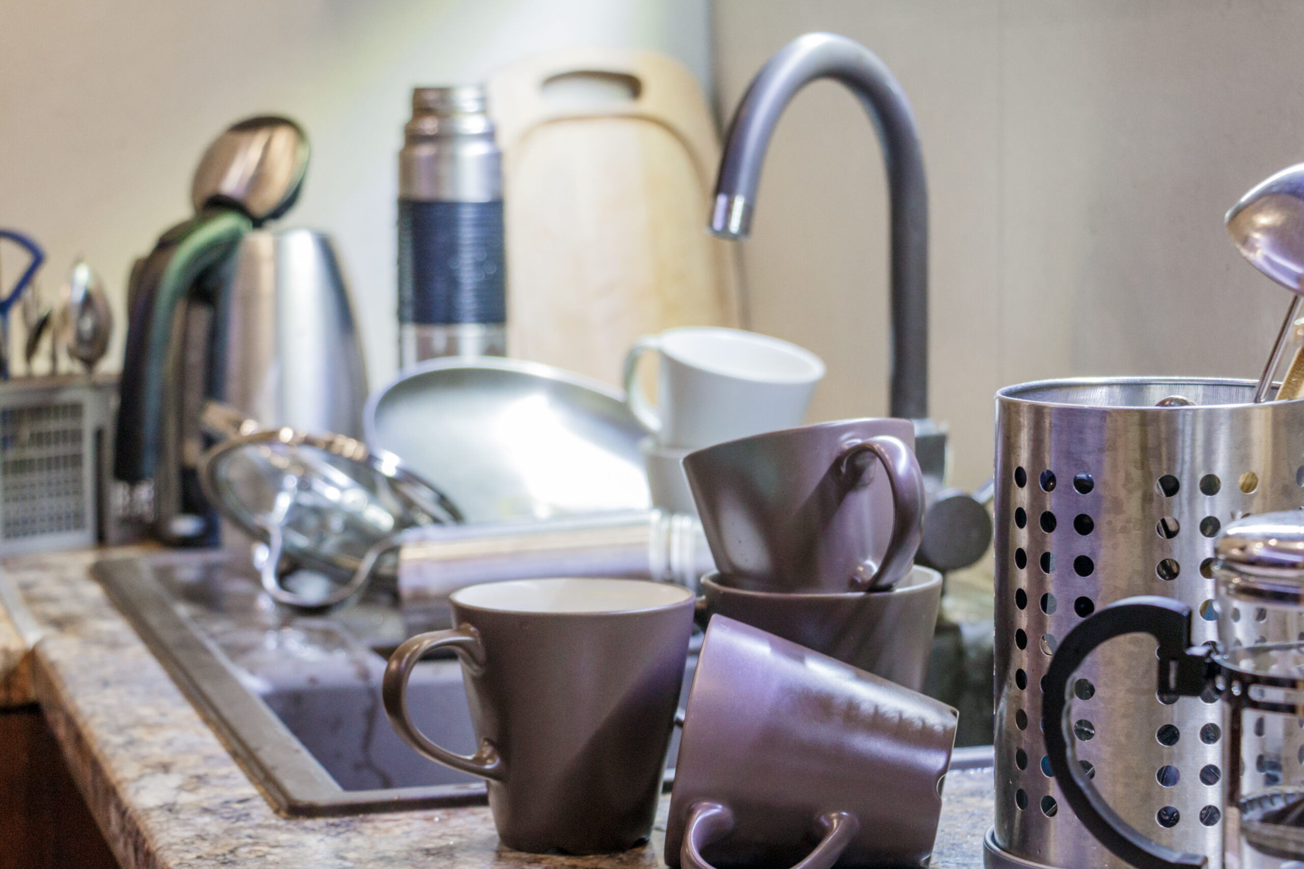 cluttered kitchen