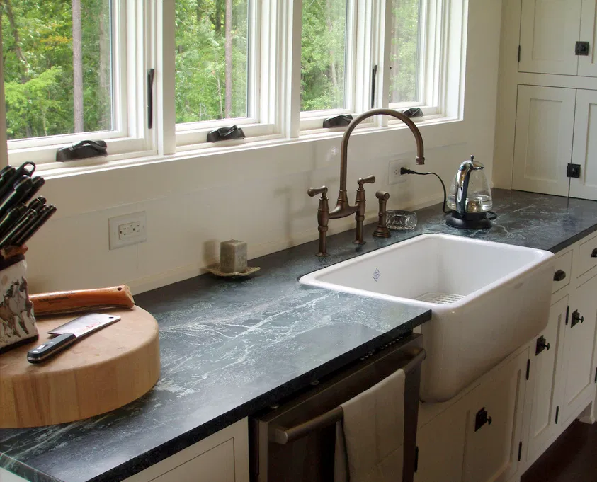soapstone vs marble for kitchen and bath
