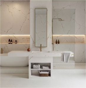 Bathroom sink and countertop.